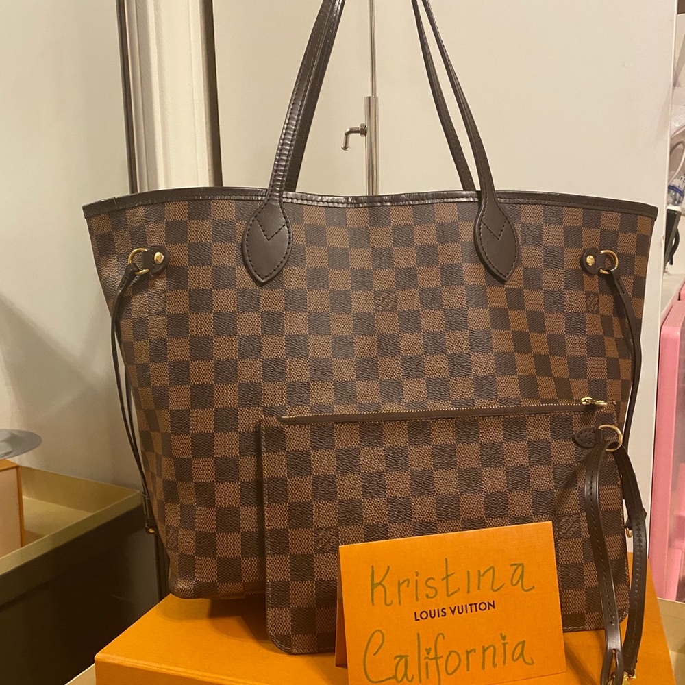 ❌SOLD❌Damier Ebene Neverfull MM W pouch